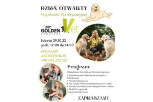 plakat dzień otwarty w przychodni weterynaryjnej Golden Vet we Wrocławiu